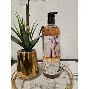 SPASCRIPTIONS EXFOLIATING AFRICAN BLACK SOAP Body Wash With Coconut & Charcoal